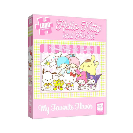 Hello Kitty® and Friends My Favorite Flavor 1000 Piece Jigsaw Puzzle | Collectible Puzzle Artwork Featuring Hello Kitty, Cinnamoroll, Keroppi | Officially-Licensed Hello Kitty Puzzle & Merchandise USAOPOLY