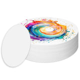 Fullhawl 120 Pcs White Cardstock Round Spin and Spiral Art Station Refill Paper 6.1 Inches Diameter Cardboard Circles for Crafts Circular Cardstock Cutouts for Paint Supply DIY Paper School Crafting Fullhawl