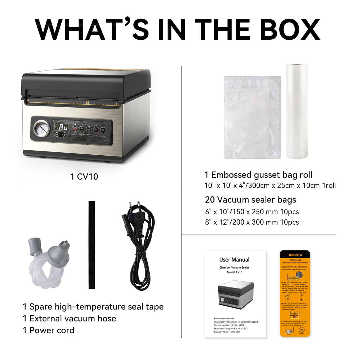 [2023 New] Wevac 10 inch Chamber Vacuum Sealer, ideal for liquid or juicy food including Fresh Meats, Soups, Sauces and Marinades. Visible vacuum degree, Professional sealing width, Commercial machine Wevac