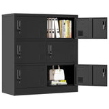 Yukimo 6 Doors Metal Lockers for Employees, Steel Storage Locker with Lock and Card Slot, Employee Lockers for Home, Office, School, Gym, Require Assembly(Black) Yukimo