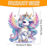Cute Unicorn Diamond Painting Hanging Pendant Kit, 5D DIY Acrylic Crystal Special Shaped Window Garden Animal Diamond Art Ornament for Adult (ZD07) Generic