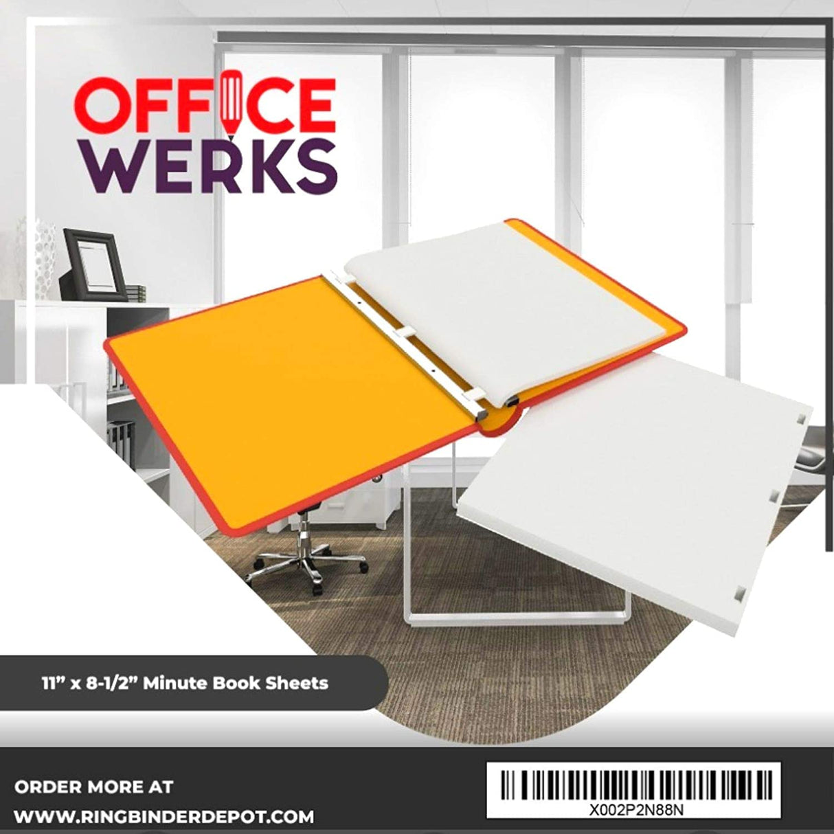 Performore 11 X 8.5 Inch Letter Size Minute Book Paper, 3 Hole Punched White Loose Leaf Minute Book Ledger Sheets, 200 Ledger Sheets for Record Keeping Performore