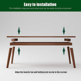 SUZEPER Mid-century Wood Long Desk Table,extra Large Two Person Office Desk,home Office Computer Desk,solid Wood Writing Desk Study Table,double Workstation Desk(120x40x75cm(47x16x30inch), Natural) SUZEPER