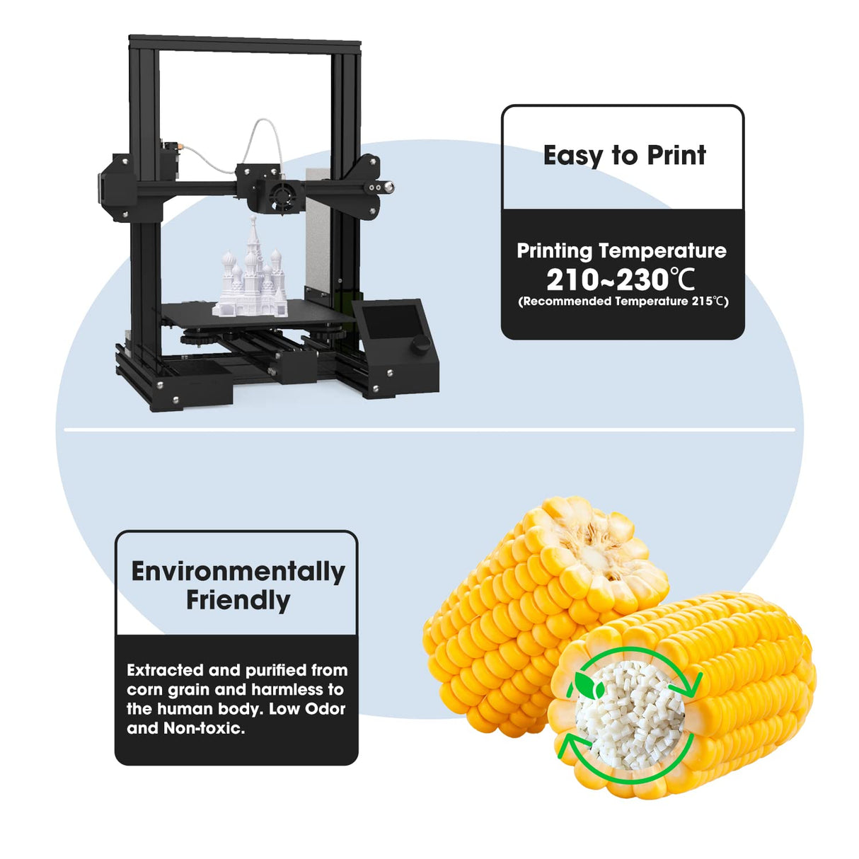 3DHoJor PLA Pro Filament 1.75mm White,PLA Plus Filament, Odor Free, Clog Free 3D Printer Filament,1kg Cardboard Spool (2.2lbs), Dimensional Accuracy +/- 0.03 mm, Fit Most FDM 3D Printer 3DHoJor