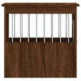 vidoXL Dog Crate Furniture - Indoor Puppy Kennel & End Table - Brown Oak Engineered Wood - 17.7"x24.4"x23.2" - Safe & Stylish Pet Crate for Living Room vidaXL