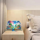 DIY Diamond Desktop Decoration Waterfall Magic Book, Crystal Diamond Art Painting Desktop Decorations Single Side, Diamond Decoration Suitable For Adult Beginners Home Office Decoration Crafts Gifts hospitian