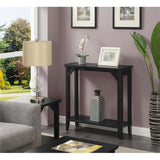 Convenience Concepts Winston Hall Table with Shelf, Black Convenience Concepts