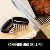Gorilla Grip Powerful Stainless Steel Meat Shredder Claws, Shred Rotisserie Chicken, Pulled Pork, Carve Ham Faster, Oversized 7 Claw Design Food Shredding Fork, Kitchen Smoker BBQ Tool, Black Gorilla Grip