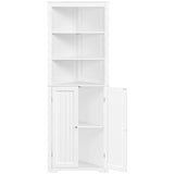 Yaheetech Tall Corner Cabinet with Adjustable Shelves, Freestanding Storage Cabinet with Double Doorsfor Bathroom Living Room, 64.5 in H Yaheetech