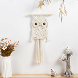 BEUNITONE Leisure Arts Macrame Kit for Beginners Owl Macrame Kit DIY Macrame Kit with Instructions Video Macrame Wall Hanging Supplies Dream Catcher Kit for Room Wall Decoration Easy to Install BEUNITONE