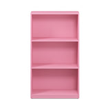 Furinno BASIC Book Shelf, 3-Tier Modern Bookshelf, Bookcase with Open Shelves, 9.3" x 21.8" x 39.5", for Living Room, Bedroom, Home Office, Pink Furinno
