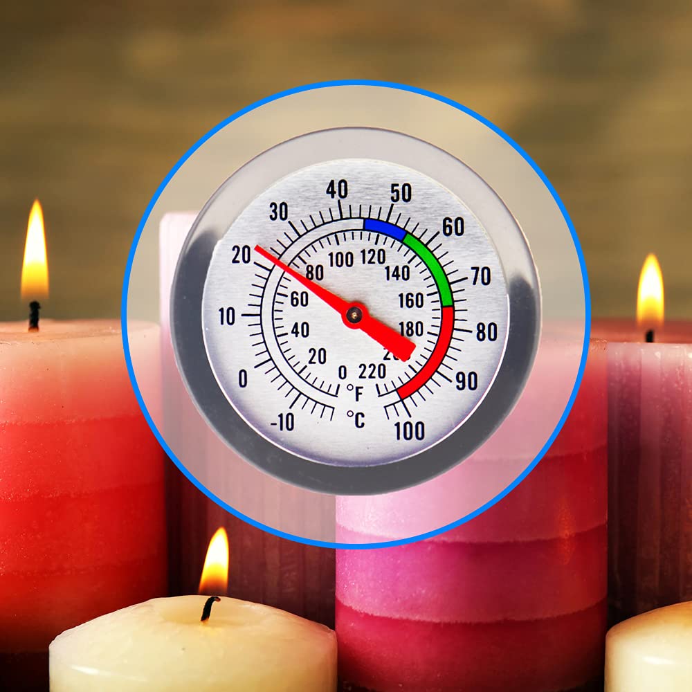 Candle Thermometer for Candle Making with Clip and 300mm Stainless Steel Probe Thermometer World
