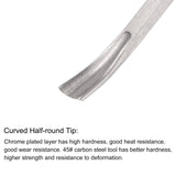 uxcell Wood Chisels Carving Knife, 10mm Chrome Plated 45# Carbon Steel Curved Half-round Tip Woodworking Hand Tool Graver 165mm (6.5-Inch) Length uxcell