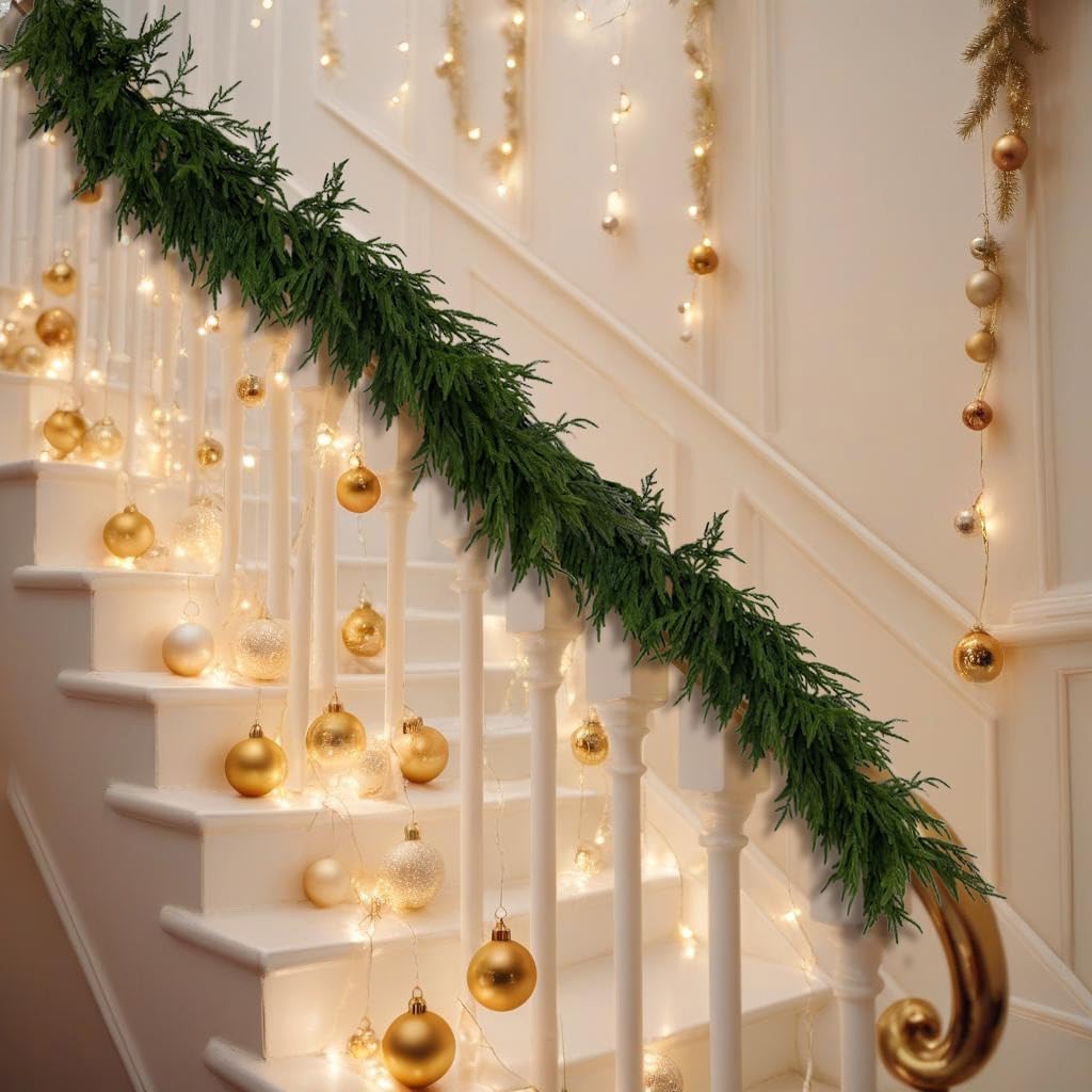 IDEAS BY ACES Real Feel Dense Norfolk Pine Christmas Garland - 68" for $24.99 with Prime delivery. Confirm Your Seller is IDEAS BY ACES to Avoid counterfeits IDEAS BY ACES