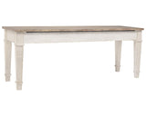 Signature Design by Ashley Skempton Farmhouse Storage Bench, White & Light Brown Signature Design by Ashley