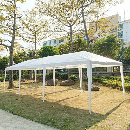 KOZYSFLER 10x30' Wedding Party Canopy Tent Outdoor Gazebo,with 5 Removable Sidewalls - WoodArtSupply