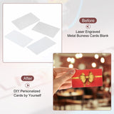 PATIKIL 50 Pack Sublimation Metal Business Cards Blank, 0.45mm Thick 3.4x2.1 Inch Aluminum Printable Name Card for Custom DIY Print, White PATIKIL