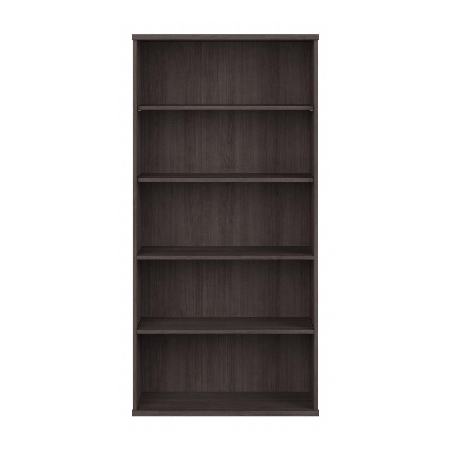 Studio C Tall 5 Shelf Bookcase in Storm Gray – Elegant Storage Solution for Home and Office - WoodArtSupply