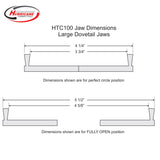 Hurricane Turning Tools, Large Dovetail Jaws for the HTC100 4 Jaw Wood Lathe Chuck Hurricane Turning Tools