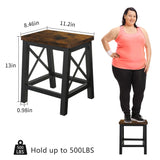 YINMIT Step Stools for Adults and Kids, Wooden Small Step Stool with Non-Slip Feet, Rectangular Stepping Stool for High Bed, Using for Bedroom, Kitchen and Living Room, Hold Up to 500 lbs YINMIT