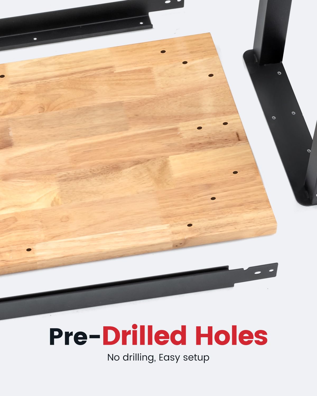 ENJOYWOOD Work Bench 60 Inch Work Table for Garage Heavy Duty Rubberwood Tabletop Workbench for Woodworking Shop Home Office Electronic Cutting Wood ENJOYWOOD