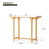 Magshion Console Table, for Hallway, Living Room, Modern Bamboo Gold Rectangle Coffee Table, Side Table, Entryway Table, Decorative Offering Table for Home Magshion