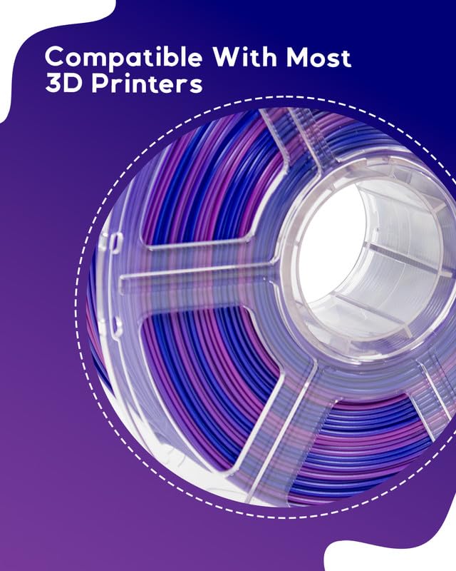 Cookiecad PLA Filament 1.75mm 1kg Rainbow Multicolor 3D Printer Filament - Sunset PLA Cookiecad