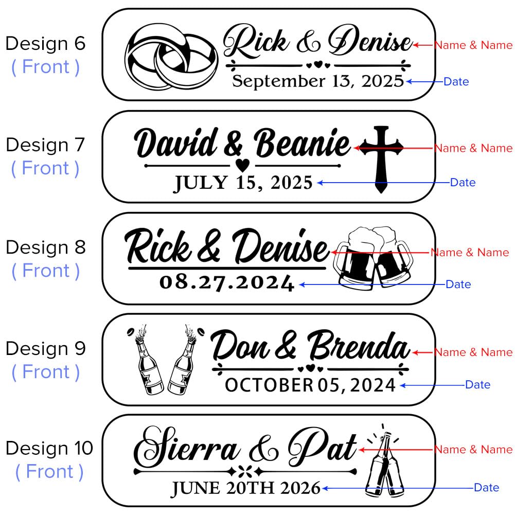 Personalized Wedding Favor Gifts for Guest, Wooden Bottle Openers Set with customized Couple's Name & Wedding Date, Pack of 15, 20, 25, 30, 40, 50, BAYLN