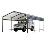 COSIEST 10'x20' Carport with Galvanized Steel Roof, Heavy Duty Metal Carport Canopy, Outdoor Garage Car Shelter Shade for Car, Boats and Truck COSIEST