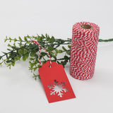Cotton Twine, 328 Feet Red & White - Craft & Wedding Decor, Butchers & Christmas Wrapping String FLIPPED