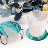 8 Pcs Ocean Diamond Art Painting Coasters with Holder, DIY Ocean Diamond Crafts Coasters for Adults, Diamond Art Painting Kits for Women, Beginners, Diamond Craft Supplies SOEWIOU