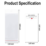 Potanro Car Coaster Packaging for Selling 100 PCS Sublimation Car Coasters Car Coaster Display Cards and Bag White Cards 6.8 x 2.9 Inch Self-Seal Bags Blanks Sublimation Blanks Bulk (White) Potanro