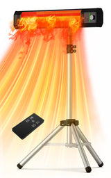 BALKO Outdoor Heaters for Patio, 9 Heating Levels, IP65 Waterproof Patio Heaters for Outdoor Use, 1500W Electric Heating Covers 400Sq.ft, 9H Timer, Tip-Over & Overheat Protection, 20FT Remote Control BALKO