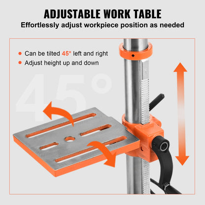 VEVOR 12 in Benchtop Drill Press, 5 Amp 120V, Variable Speed Cast Iron Bench Drill Press, 12 in Swing Distance 0-45° Tiltling Worktable with Laser Work Light, Tabletop Drilling Machine for Wo - WoodArtSupply