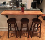 FOF FRIEND OF FAMILY Industrial Rustic Wall-Mounted Table, Dining Table Desk, Pine Wood Wall-Mounted Bar Tables (47"X18") FOF FRIEND OF FAMILY
