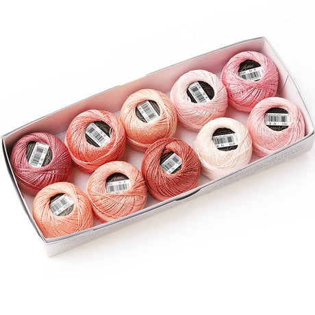 Asmoothread 10 Colors Size 8 Pearl Cotton Embroidery Thread 5 Grams Craft Needlework Double Mercerized Egyptian Long Staple Cotton 43 Yards Asmoothread