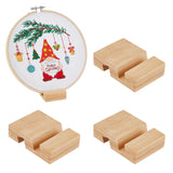 OLYCRAFT 4Pcs Embroidery Hoop Wooden Base Embroider Hoop Base 2.1x3.1 Inch Embroidery Hoop Easels Rectangle Embroidery Display Stand Cross Stitch Hoop Accessories Decor OLYCRAFT