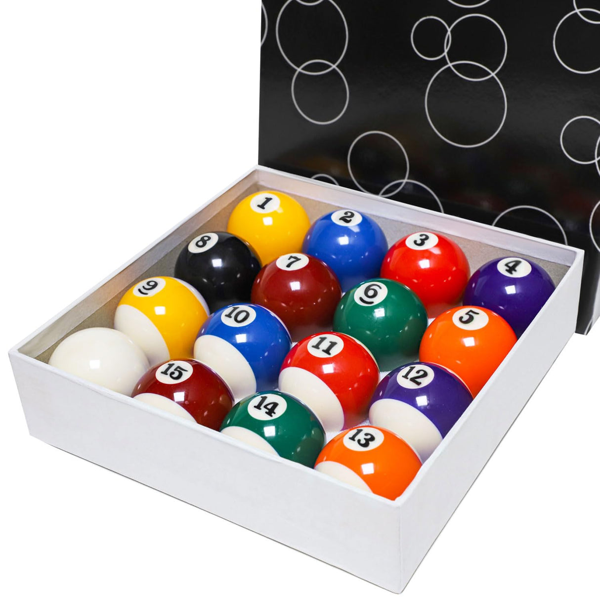 YDDS Billiard Balls Set 2-1/4" Regulation Size Pool Table Balls for Replacement (16 Resin Balls) YDDS