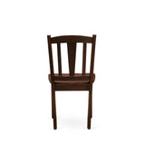 East West Furniture DLC-MAH-W Dublin Dining Chairs - Slat Back Solid Wood Seat Chairs, Set of 2, Mahogany East West Furniture