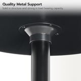 HOOBRO 35" Black Round Bar Table - Stylish Cocktail Table for Narrow Spaces HOOBRO