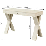 Convenience Concepts Newport 1 Drawer Desk, Ivory Convenience Concepts