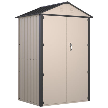 Outdoor Storage Shed,4x3FTSteel Metal Sheds,Lockable Garden Small Shed and Tiny Houses,Utility Shed,Lean to Sheds & Outdoor Storage,Side Waterproof Backyard Sheds with Door for Bike,Tools,lawnmower