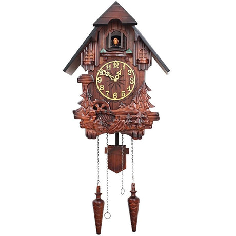 Cuckoo Clock, Vintage Grandfather Clocks for Wall, Large Wooden Singing Bird Clock, Decorative Old Fashion Clock, Coo Coo Pendulum Clocks Wall, Antique Home Decor Gift Artisam