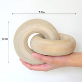 YiLiiod Wood kont Decor Coffee Table Decor for Living Room, Wood Chain Link Decor, Hand Carved Decoration for Home, Modern Farmhouse, Boho and Shelf Object YiLiiod