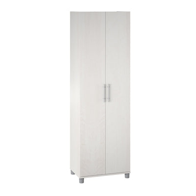 SystemBuild Camberly 24" Utility Storage Cabinet in Ivory Oak