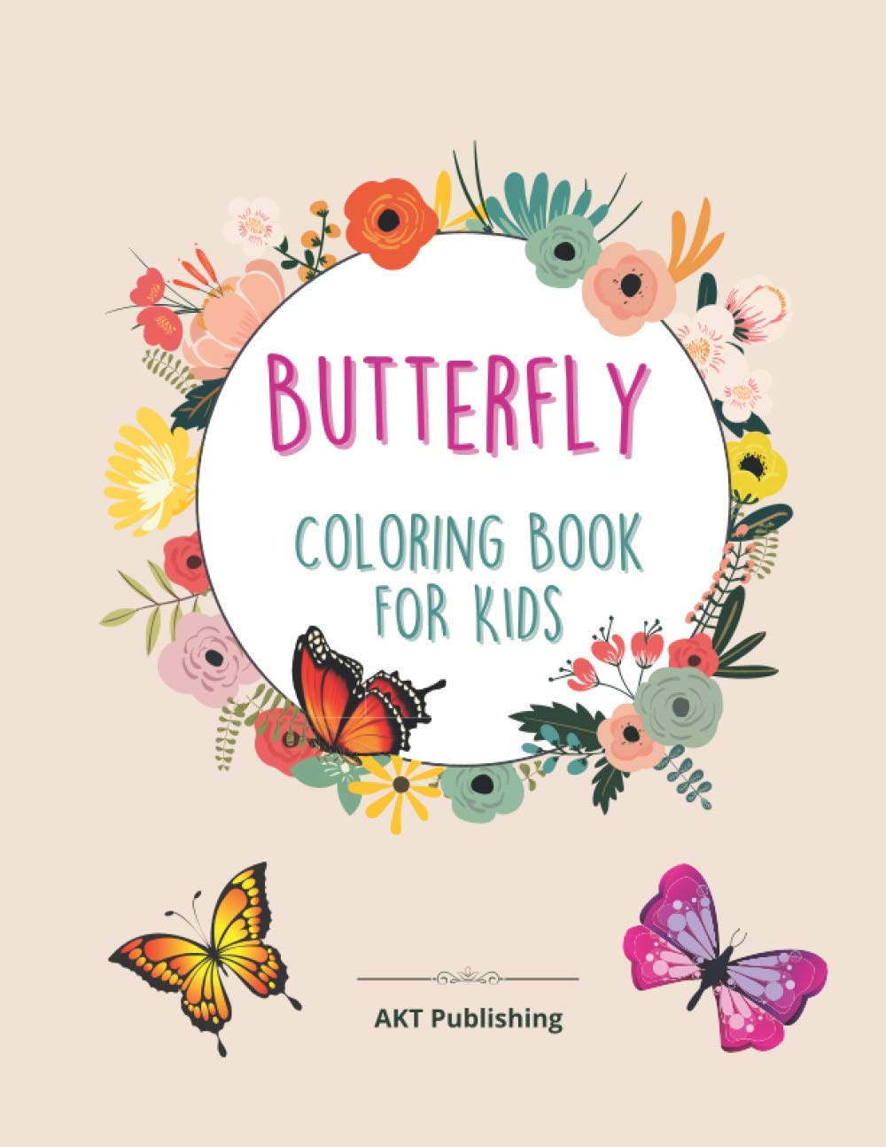 Butterfly Coloring Book For Kids: 50 completely unique butterfly coloring pages | Fun activity book for young children, Ages 2-8. Simple and Easy Butterflies Majosta