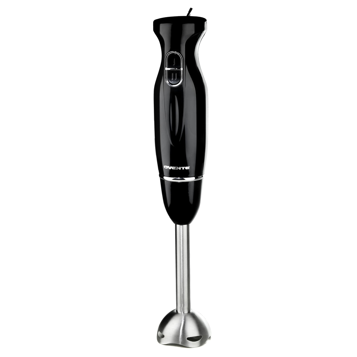 OVENTE Electric Immersion Hand Blender 300 Watt 2 Mixing Speed with Stainless Steel Blades, Powerful Portable Easy Control Grip Stick Mixer Perfect for Smoothies, Puree Baby Food & Soup, Black HS560B OVENTE