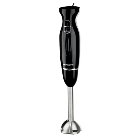 OVENTE Electric Immersion Hand Blender 300 Watt 2 Mixing Speed with Stainless Steel Blades, Powerful Portable Easy Control Grip Stick Mixer Perfect for Smoothies, Puree Baby Food & Soup, Black HS560B OVENTE