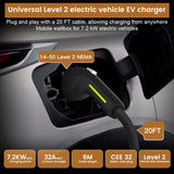 AWESAFE Electric Vehicle Charger Level 2 EV Charger, 7.6KW Portable Fast Charger with J1772 Connector, 32Amp NEMA 14-50 Plug, Scheduled Charging, Plug-in Home EV Charging Station AWESAFE