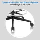 Office Drafting Chair,Ergonomic Tall Office Desk Chair,Adjustable Standing Desk Stool Chair,Executive Computer Chair with Footrest Ring and Lumbar Support (Black) Luckyear